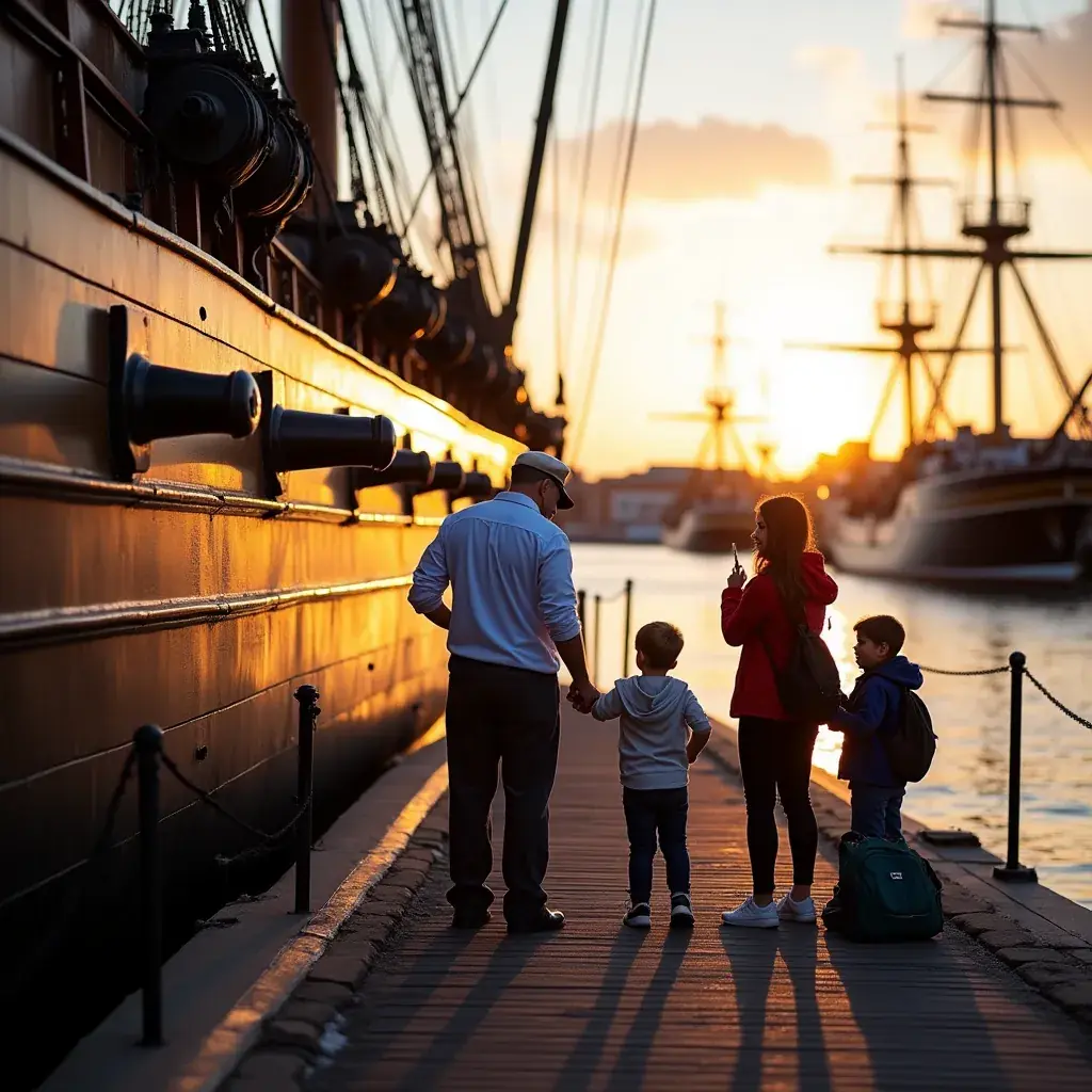 Панорама горизонта Нью-Йорка с высокими небоскребами на закате.